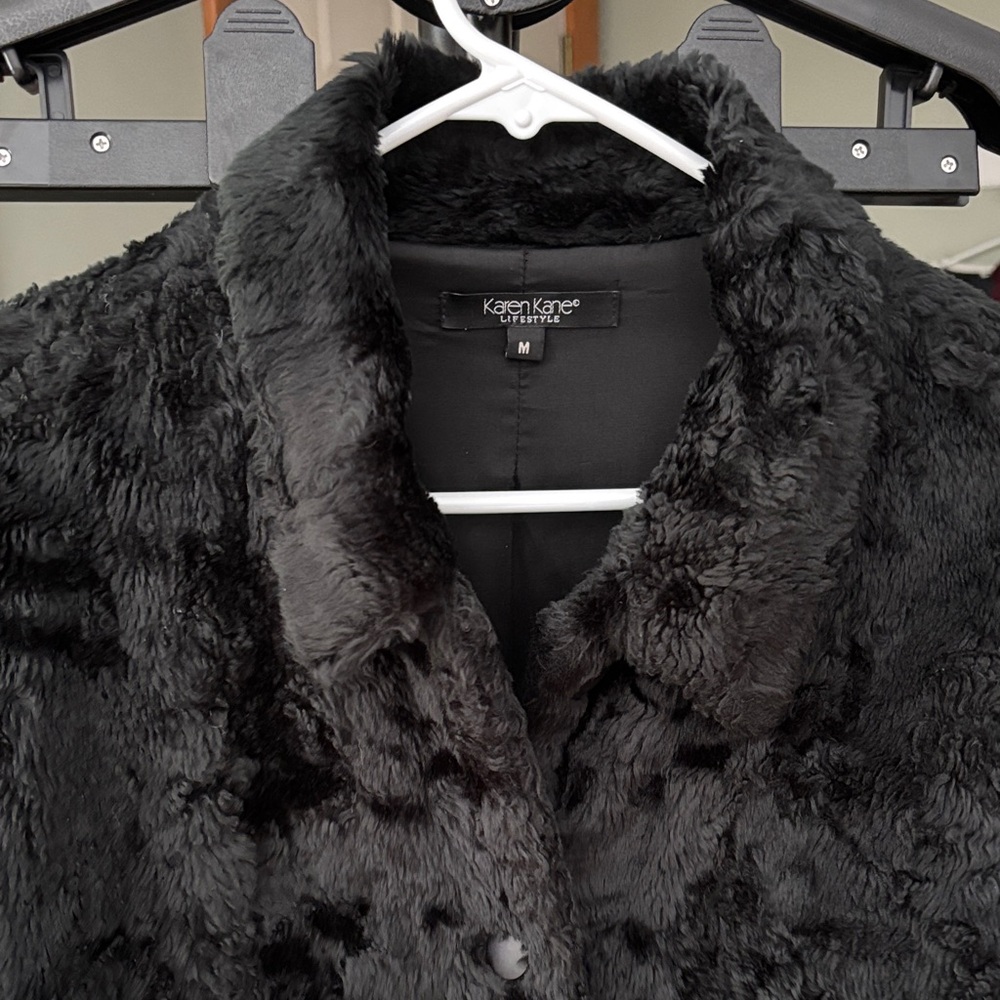 Karen Kane Plush Black Teddy Jacket
